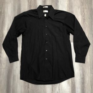 Van Heusen Black Mens Dress Shirt